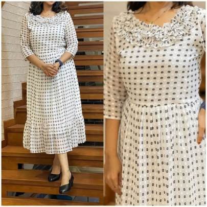 Polka Dot White Summer Special Midi Dress
