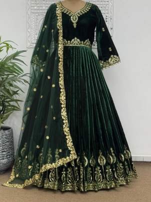 Premium And Classical Exclusive Pure Viscous Velvet Gown