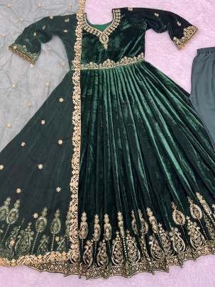 Premium And Classical Exclusive Pure Viscous Velvet Gown