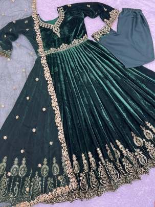 Premium And Classical Exclusive Pure Viscous Velvet Gown