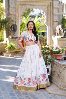 Premium Beautiful Georgette Lehenaga With Sequins and Thread Embroidery Work