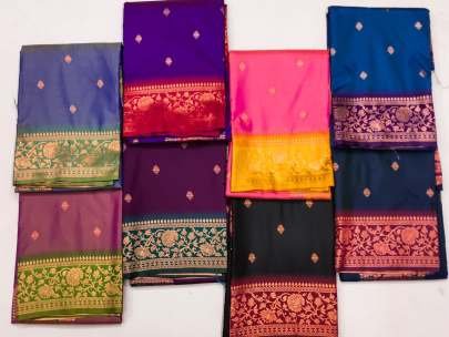 Premium Black Pure Banarasi Silk Saree