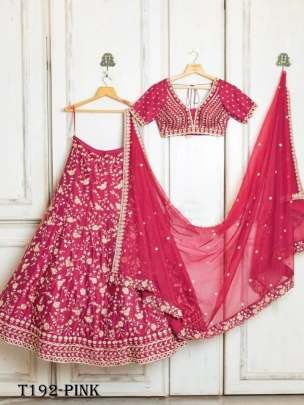 Premium Collation Pink  Malai Satin Silk Lehenga Choli