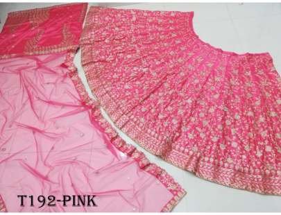 Premium Collation Pink  Malai Satin Silk Lehenga Choli