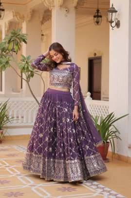 Premium Exclusive Heavy Faux Georgette Lehenga Choli With Sequence Work