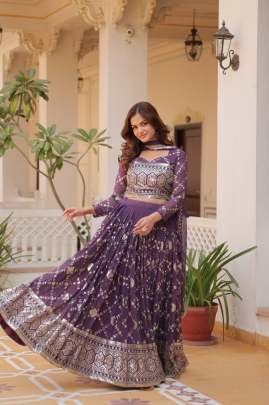 Premium Exclusive Heavy Faux Georgette Lehenga Choli With Sequence Work