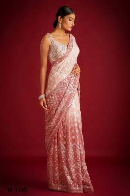 Premium Georgette Saree With Embroidery work