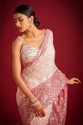 Premium Georgette Saree With Embroidery work