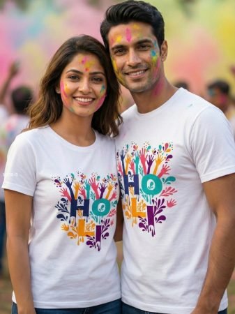 Premium Holi Couple Combo T Shirt