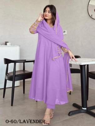 Premium Lavender Colour Anarkali Gown