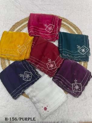 Premium PurPle Jimmy choo Saree with Khatli Cut Work