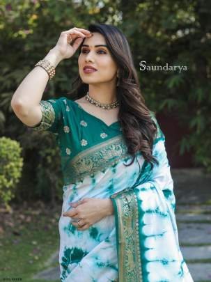 Premium Quality Green Color Dola Silk Saree