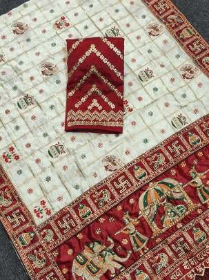 Premium Quality Heavy Multi Work Soft Silk Panetar Patola Sarees