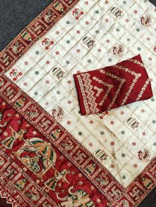 Premium Quality Heavy Multi Work Soft Silk Panetar Patola Sarees