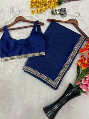 Premium Quality Organza Saree With Beautiful Multi Thread Work