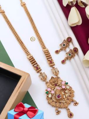 Premium Quality Rajwadi Brass Aloy Necklace Har -2