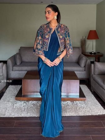 Premium Silk Lehenga Saree with Zari Thread Work Jacket