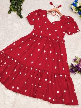 Presenting Beautiful Georgette Summer Wear  Red One Piece