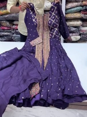 Presenting New Fancy Gown Plazzo With Dupatta