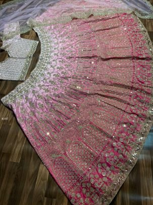 Presenting Premium Banarasi Satin Zari Silk Kiara Advani Wedding Lehenga  Set