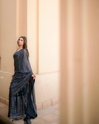 Presenting Premium Designer Black Saree