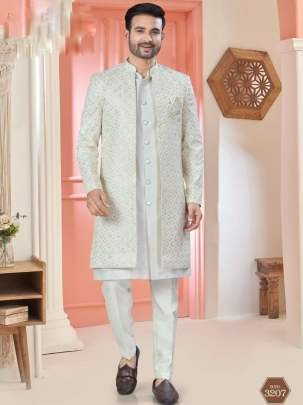 Primuim Wedding Pure Silk Men Indo Western 