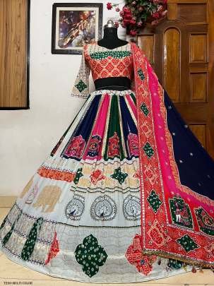 Printed Multi Color Pure Muslin Cotton Chaniya Choli