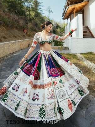 Printed Multi Color Pure Muslin Cotton Chaniya Choli