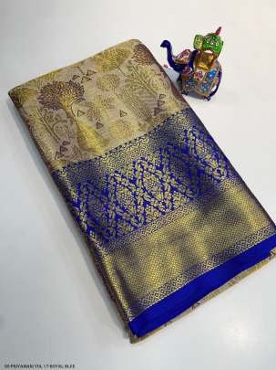 Priyamani Vol 17 Royal Blue Pure Kanjivaram Silk Saree