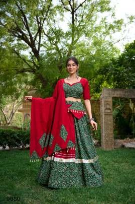 Pure Cotton Plain And Printed With Gota Patti Mirro Work Chaniya Choli