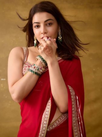 Pure Fendy Satin Silk Red Saree with Jari Dori And Sequins Embroidery