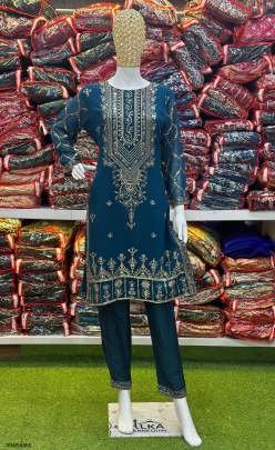 Pure Georgette Sequence Designer Rama Readymade Suit