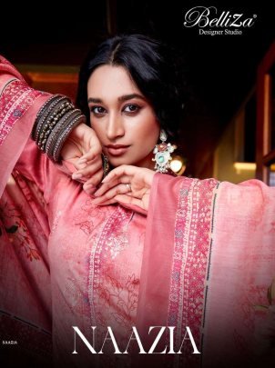 Pure Jam Cotton Embroidery Work Nazia Catalog