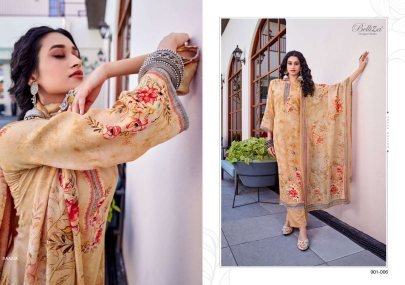 Pure Jam Cotton Embroidery Work Nazia Catalog