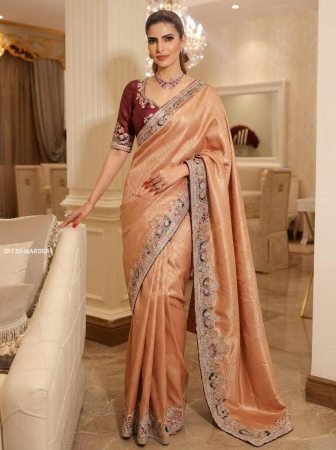 Pure Kanjivaram Silk Saree With Contrast Piping Border