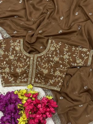 Pure Soft Organza Saree With Blouse