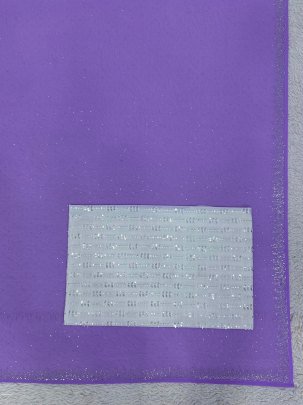 Purple Georgette with Thred Sequnce work Designer saree