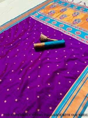 Soft Kanchivaram Paithani Silk Jari Work Saree
