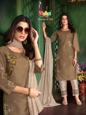 Raavya Vol 8 By Maira Brand Heavy Silk Thread Work Kurti Pant Set