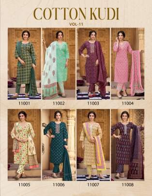 Radhika Lifestyle  Cotton Kudi Vol-11 Readymade Cotton Suit
