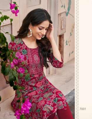 Radhika Lifestyle Pahel Vol 7 Rayon Printed Kurti Catalog