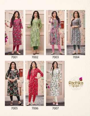 Radhika Lifestyle Pahel Vol 7 Rayon Printed Kurti Catalog