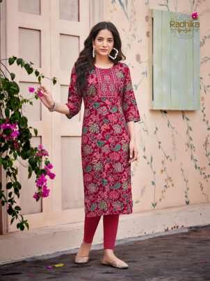 Radhika Lifestyle Pahel Vol 7 Rayon Printed Kurti Catalog