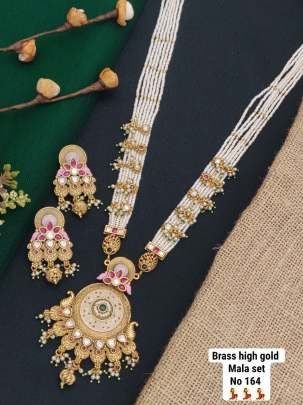 Rajasthani Style White Necklace And Earrings Set