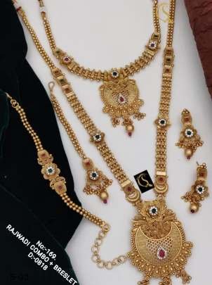 Rajwadi Neckless Set With Bracelet