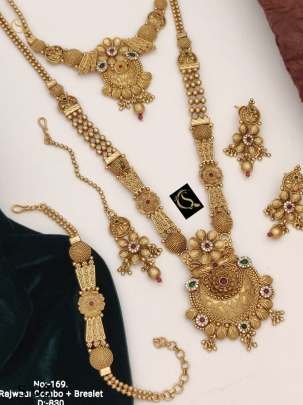 Rajwadi Neckless Set With Bracelet