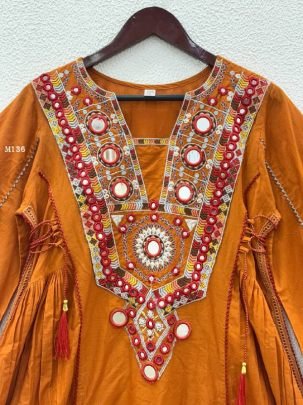 Rakhi Special Premium Khadi Cotton Orange Co-ord Set