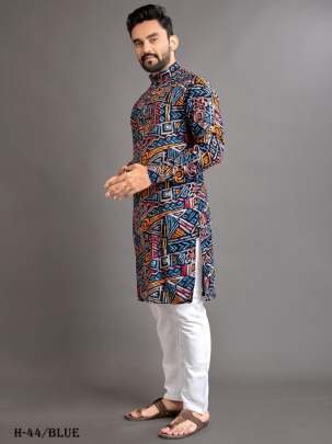 Raksha Bandhan Special Blue Mens Kurta with Pajama