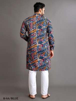 Raksha Bandhan Special Blue Mens Kurta with Pajama