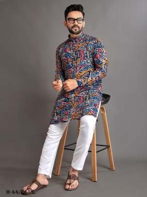 Raksha Bandhan Special Blue Mens Kurta with Pajama